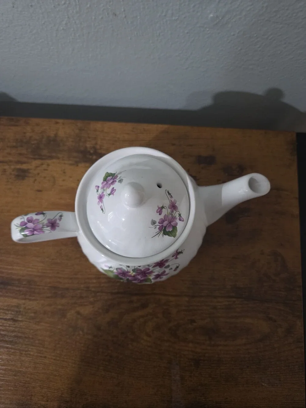 Vintage Arthur Wood & Son Staffordshire  , England Floral Teapot.